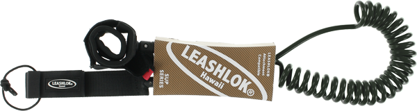 Leashlok SUP Coil Calf 12' Leash Black/Black 8mm | Universo Extremo Boards Surf & Skate