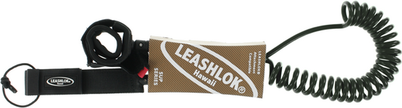 Leashlok SUP Coil 10' Leash Black/Black 8mm | Universo Extremo Boards Surf & Skate