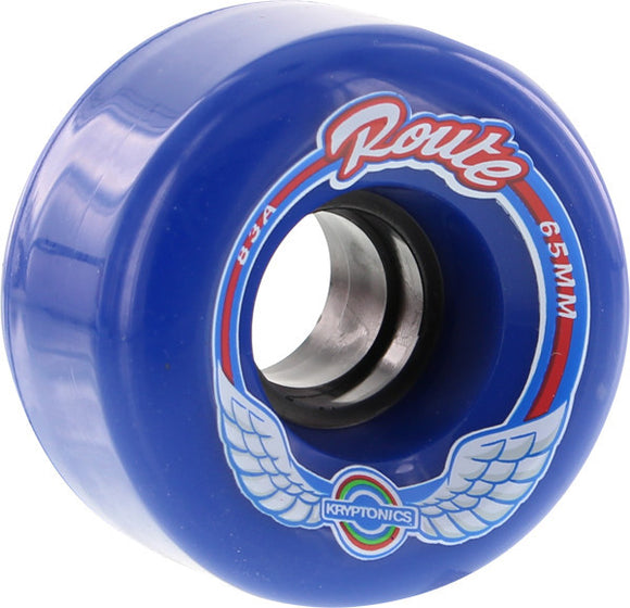Kryptonics Route 65mm 83a Blue Skateboard Wheels (Set of 4) - Universo Extremo Boards