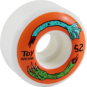 Toy Machine Fos Arms 52mm White/Orange Skateboard Wheels (Set of 4)