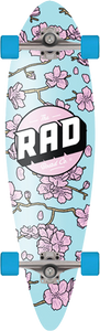Rad Pintail Mini Complete Skateboard -9x32 Cherry Blossom Blue/Pink 
