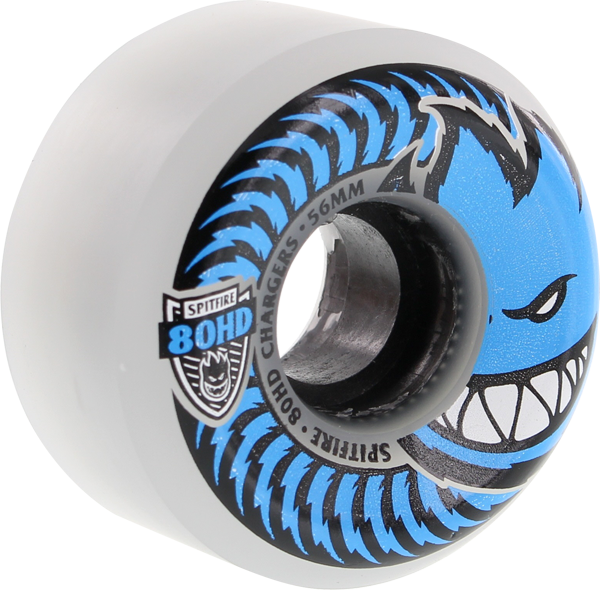 Spitfire 80hd Charger Conical Full 56mm Clear/Blu Skateboard Wheels (Set of 4)