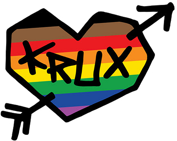 Krux Rainbow 2 Mylar Decal 3x2.4 Rainbow