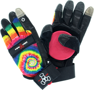 Triple 8 Downhill Slide Gloves S/M-Tie Dye/Black
