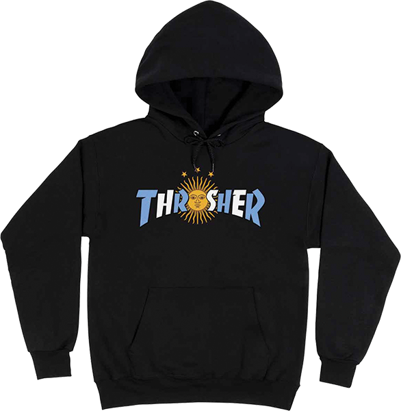 Thrasher Argentina Estrella Hooded Sweatshirt - SMALL Black