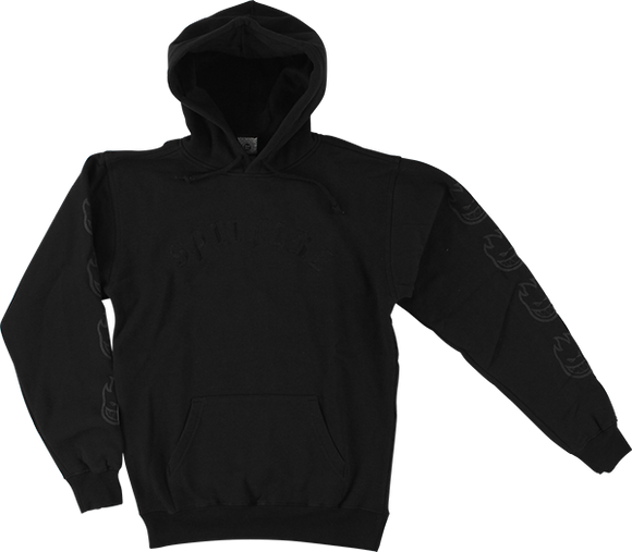 Spitfire Old E Embroidered Hooded Sweatshirt - MEDIUM Black/Black