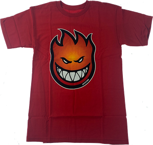Spitfire Bighead Fade Fill T-Shirt - Size: SMALL Red/Orange