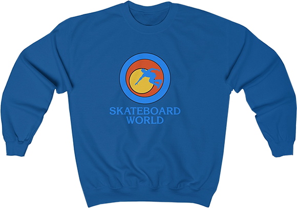 45rpm Skateboard World Crew Sweatshirt - XX-LARGE Blue