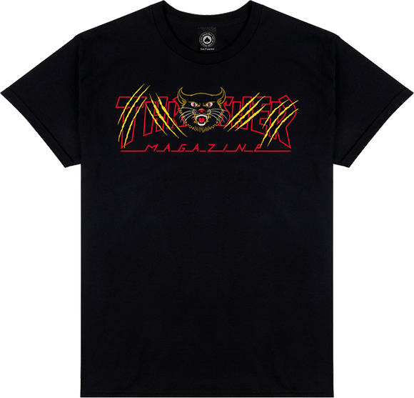 Thrasher Gato T-Shirt - Size: SMALL Black