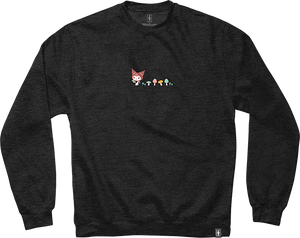 Girl Hello Kitty Shroom Trail Crew Sweatshirt - SMALL Charcoal