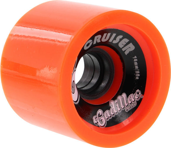 Cadillac Cruzers 70mm Orange Skateboard Wheels (Set of 4) - Universo Extremo Boards