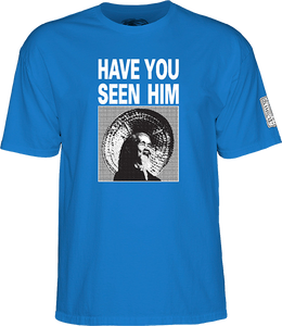 Powell Peralta Have You Seen Him T-Shirt - Size: SMALL Royal
