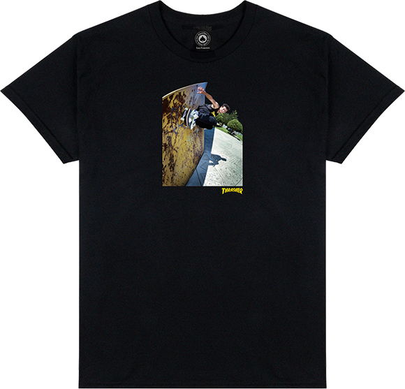 Thrasher Mic-E Wallride T-Shirt - Size: MEDIUM Black