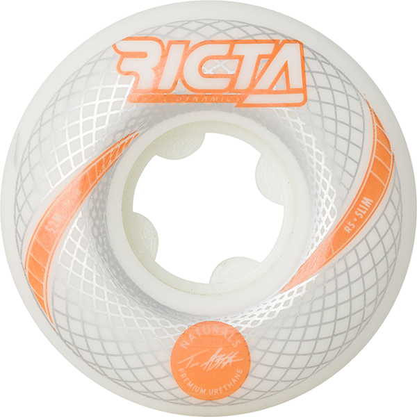 Ricta Asta Vortex Naturals Slim 52mm 101a White Skateboard Wheels (Set of 4)