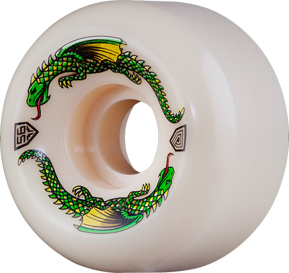 Powell Peralta Df Green Dragon 56/36mm 93a White Skateboard Wheels (Set of 4)