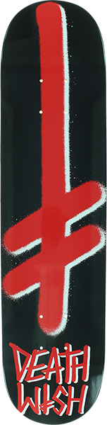 Deathwish Gang Logo Skateboard Deck -8.0 Black/Red DECK ONLY
