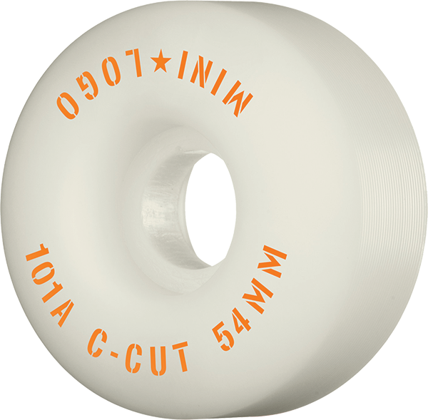 Mini Logo C-Cut 54mm 101a White  Skateboard Wheels (Set of 4)