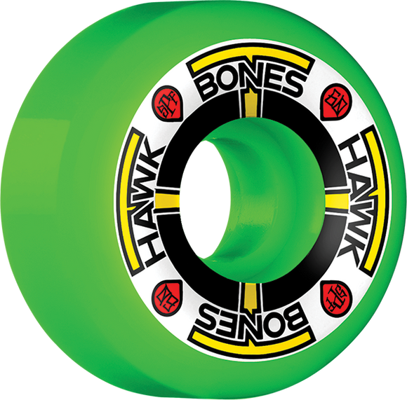 Bones Wheels Hawk SPF P5 T-Bones Wheels II 60mm 84b Green Skateboard Wheels (Set of 4)