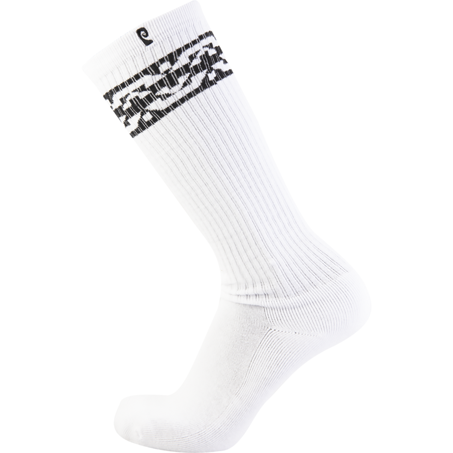 Psockadelic Knee High Socks - White/Black - Single Pair 