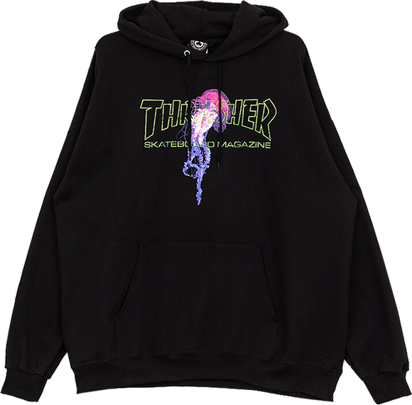 Thrasher Atlantic Drift Hooded Sweatshirt - MEDIUM Black