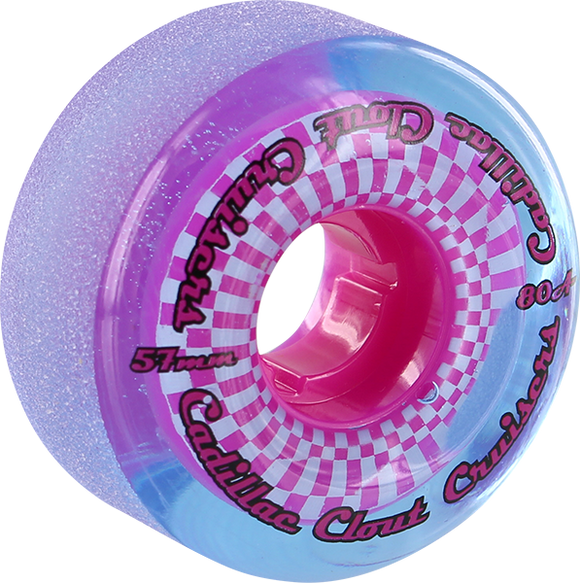 Cadillac Clout Cruisers 57mm 80a Blue/Pink Skateboard Wheels (Set of 4)