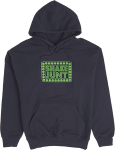 Shake Junt Box Logo Hooded Sweatshirt - SMALL Navy/Green