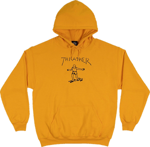 Thrasher Gonz Hooded Sweatshirt - SMALL Gold