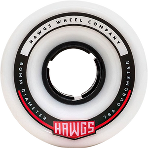 Hawgs Chubby Hawg 60mm 78a White Skateboard Wheels (Set of 4)