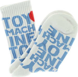 Toy Machine New Blood Crew Socks White - Single Pair 