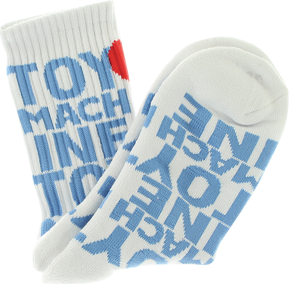 Toy Machine New Blood Crew Socks White - Single Pair 