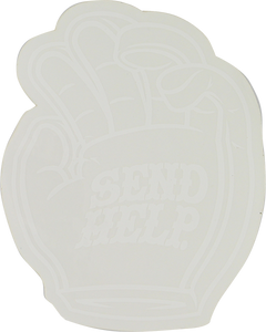 Send Help Foam Hand Logo 4" Clear Decal