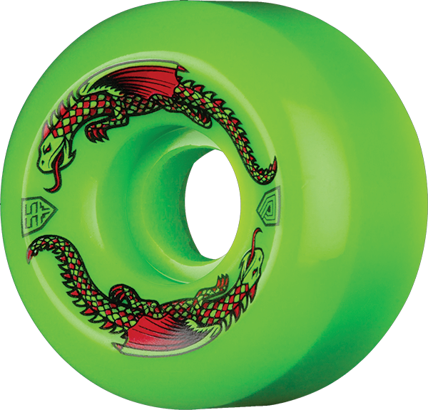 Powell Peralta Df Green Dragon 55/35mm 93a Green Skateboard Wheels (Set of 4)