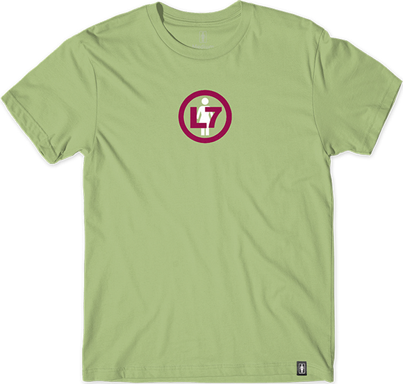 Girl L7 Logo T-Shirt - Size: MEDIUM Pistachio Green