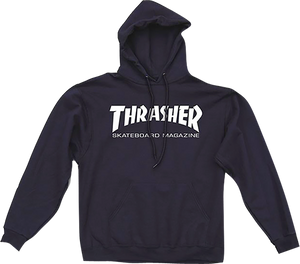 Thrasher Skate Mag Hooded Sweatshirt - MEDIUM Navy/White