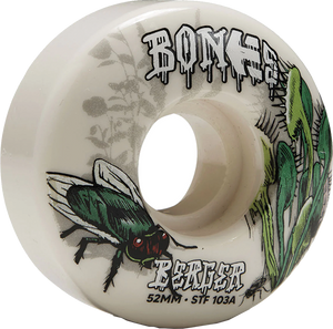 Bones Wheels Berger STF V3 Etnies Collab 52mm 103a White Skateboard Wheels (Set of 4)