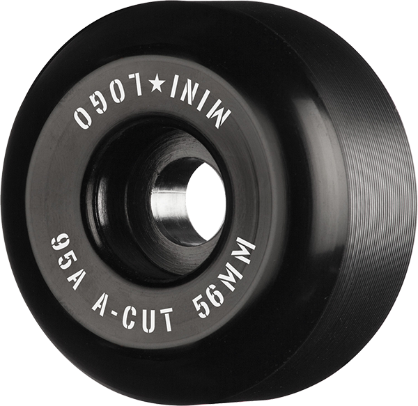Mini Logo A-Cut Hybrid 56mm 95a Black Skateboard Wheels (Set of 4)