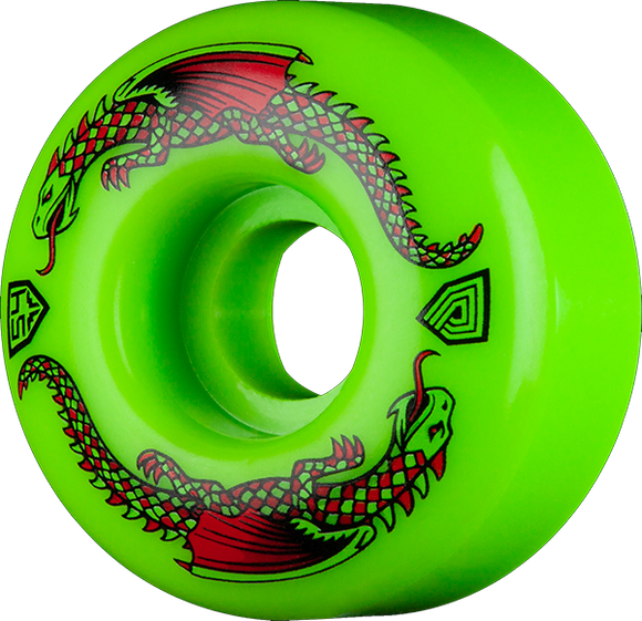 Powell Peralta Df Green Dragon 54/32mm 93a Green Skateboard Wheels (Set of 4)