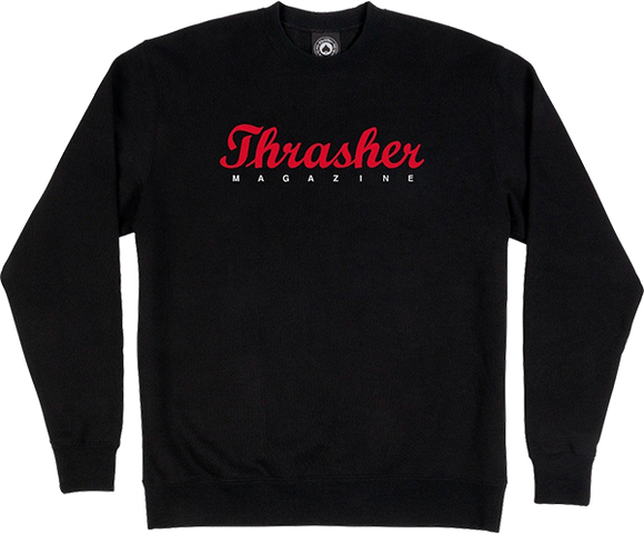 Thrasher Script Crew Sweatshirt - X-LARGE Black