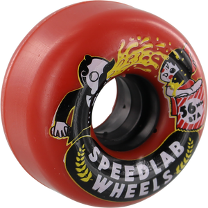 Speedlab Nastyboh 56mm 87a Red Skateboard Wheels (Set of 4)