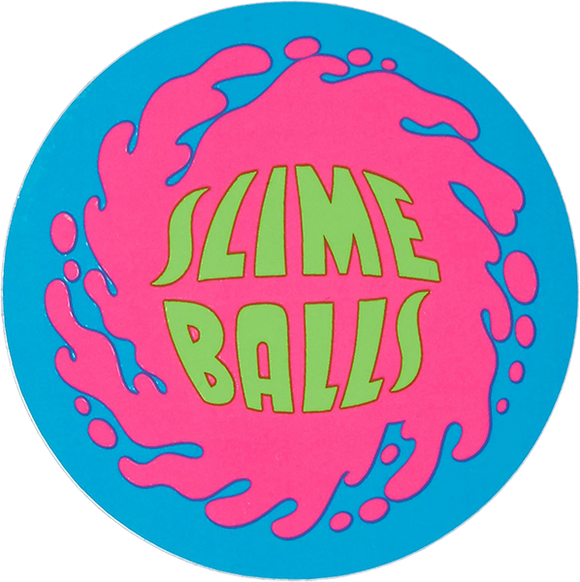 Slime Balls Splat Logo Sticker Blue/Pink/Green