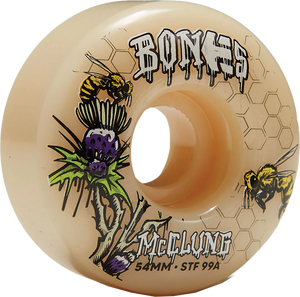 Bones Wheels Mcclung STF V1 Etnies Collab 54mm 99a Nat Skateboard Wheels (Set of 4)
