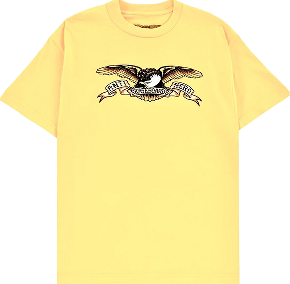 Antihero Eagle T-Shirt - Size: SMALL Cornsilk Yellow/Black