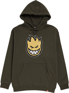 Spitfire Bighead Fill Hooded Sweatshirt - SMALL Army/Gold/Black
