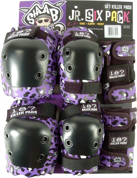 187 6-Pack Pad Set Jr-Staab Purple/Black  