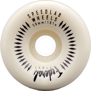 Speedlab Federal Stone 58mm 101a White Skateboard Wheels (Set of 4)
