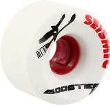 Seismic Booster 63mm 101a White/Red Longboard Wheels (Set of 4)