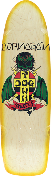 Dogtown Born Again 70'S Skateboard Deck -8.37x30 Natural/Yellow DECK ONLY