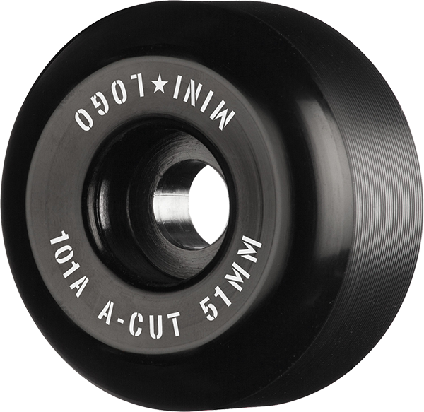 Ml A-Cut 51mm 101a Black  Skateboard Wheels (Set of 4)