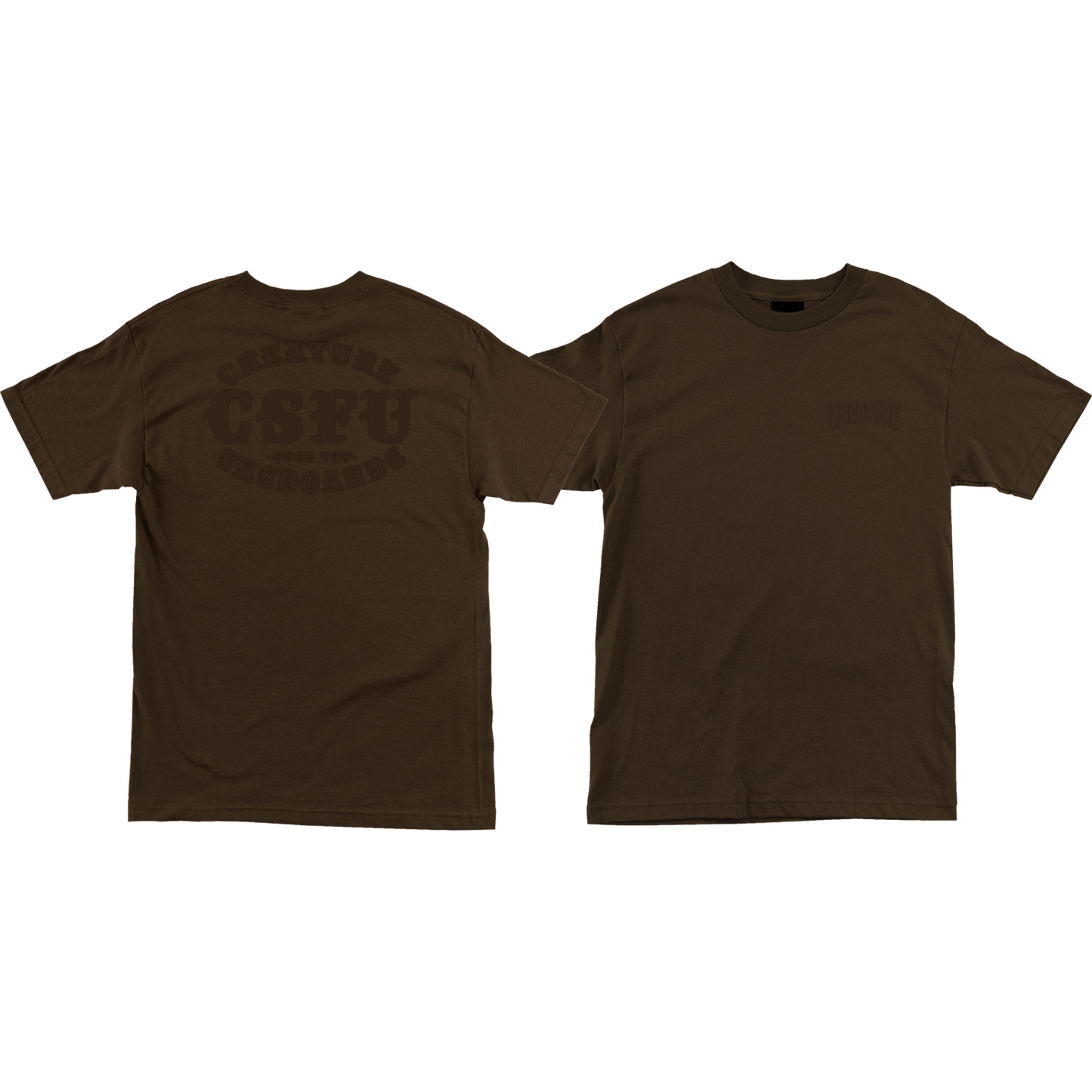 Creature Club Support Short Sleeve T-Shirt - Size: SMALL Dark Chocolate