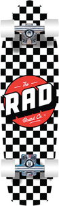 Rad Retro Roller Complete Skateboard -7.9x28 Checkers Black/White 